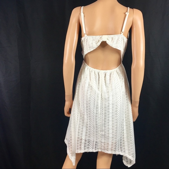 No Boundaries White Lace Asymmetrical Dress - Picture 5 of 6